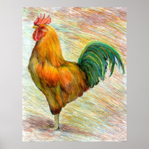 Rooster Fine Art Poster