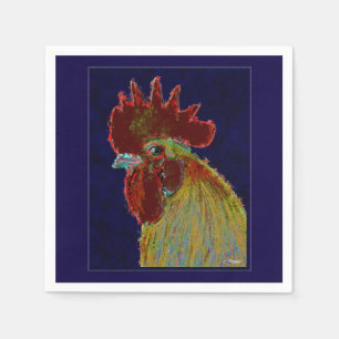 Rooster:  Freestyle Head Napkin