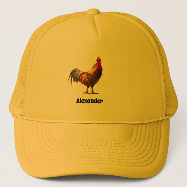 Rooster Fun Trucker Hat (Front)