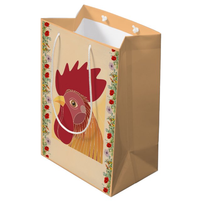 Rooster Gift Bag (Back Angled)