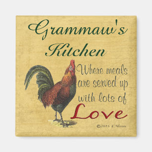Rooster Grammaw's Kitchen Refrigerator Magnet