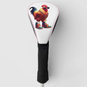 Rooster Graphic Wearing fits Boots Designed leathe Golf Head Cover