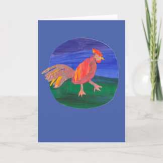 Rooster Greeting Card, Farm, Chicken, Personalise Card