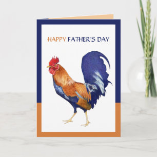 Rooster Happy Father's Day Card