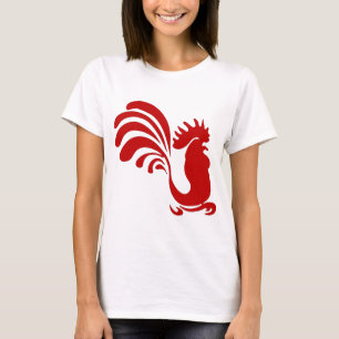Rooster Hen Farm Animal Silhouette Vintage T-Shirt