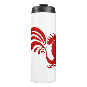 Rooster Hen Farm Animal Silhouette Vintage Thermal Tumbler