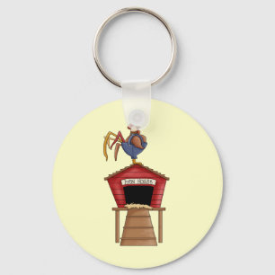 Rooster Hen House Key Ring