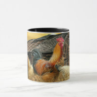 Rooster Hens Rustic Barn Coop Paper Placemat