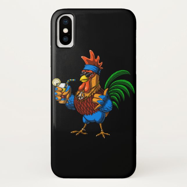 Rooster Hippie Case-Mate iPhone Case (Back)
