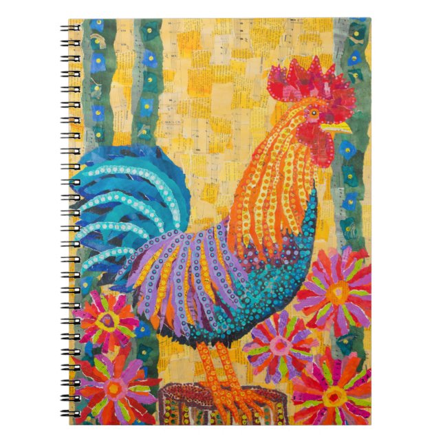 Rooster in the Flowers Notebook (Front)