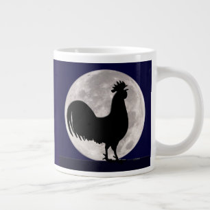 Rooster in the Moonlight Large Coffee Mug
