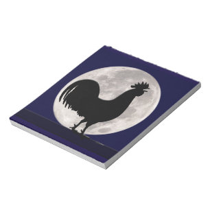 Rooster in the Moonlight Notepad