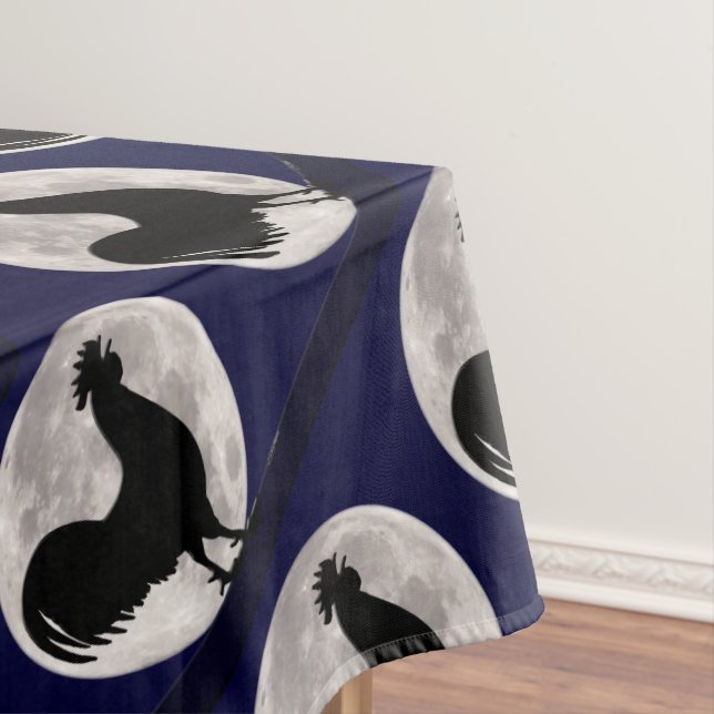 Rooster in the Moonlight Tablecloth (In Situ)
