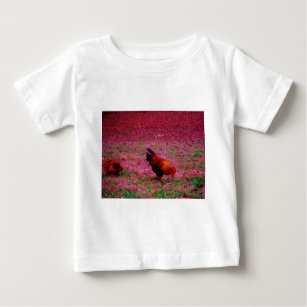 Rooster in the Purple Grass Baby T-Shirt