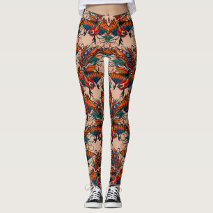 rooster ink beige leggings