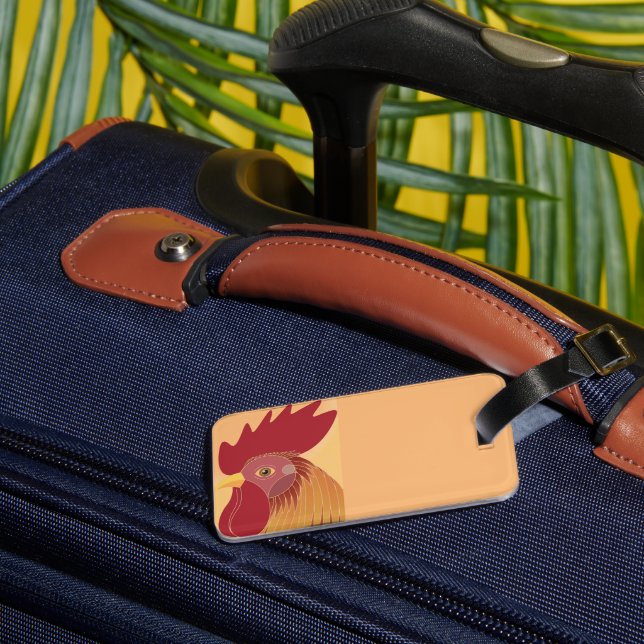 Rooster Luggage Tag (Back Insitu 1)