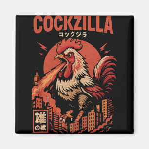 Rooster Men Funny Chicken For Men Distressed Magnet