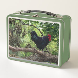 Rooster Metal Lunch Box