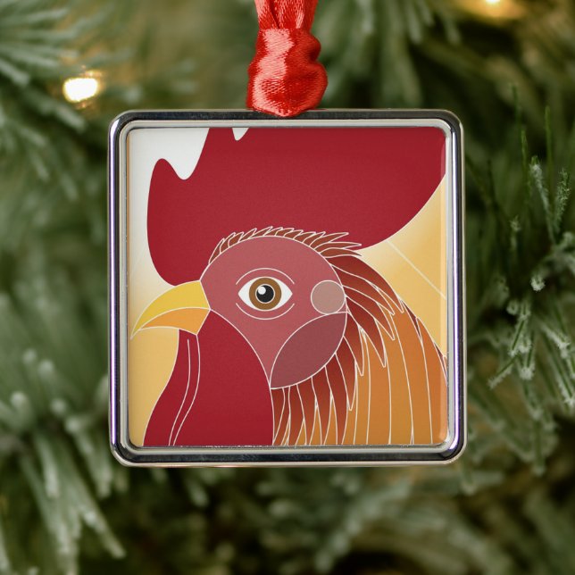 Rooster Metal Tree Decoration (Tree)