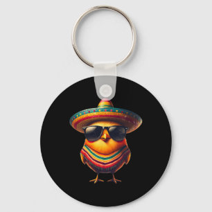 Rooster Mexican Cinco De Mayo Chicken Lover Funny Key Ring