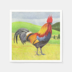 Rooster Napkin