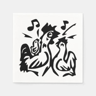 Rooster napkin