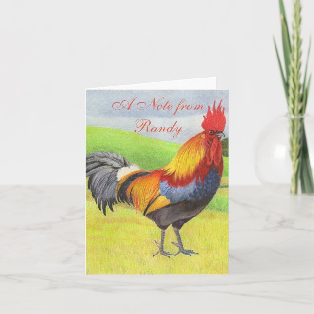 Rooster Note Card (Front)