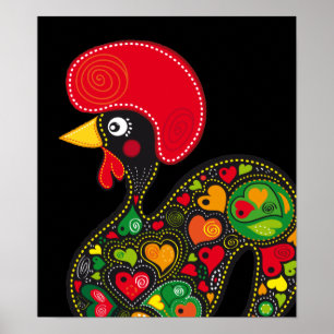 Rooster of Barcelos Nr02 - Galo de Barcelos Poster