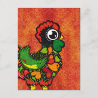 Rooster of Barcelos - Vintage Background