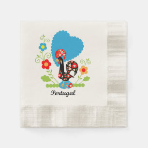 Rooster of Portugal Napkin