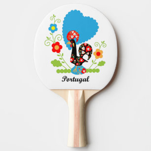 Rooster of Portugal Ping Pong Paddle