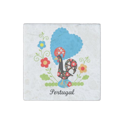 Image of Rooster of Portugal Stone Magnet