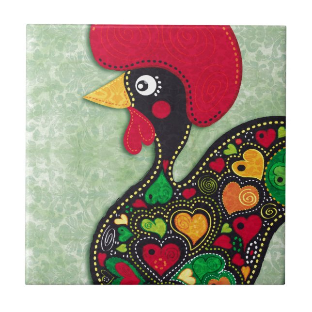 Rooster of Portugal Tile (Front)