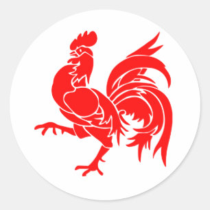Rooster of Wallonia. Classic Round Sticker