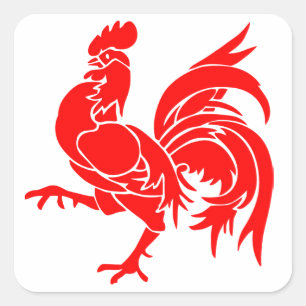 Rooster of Wallonia. Square Sticker