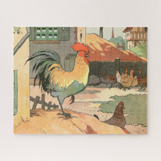 Rooster on the Farm Large Jigsaw Puzzle