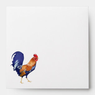 Rooster orange inside Square Invitation Envelope