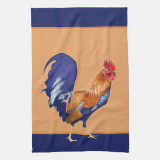 Rooster orange Kitchen Towel