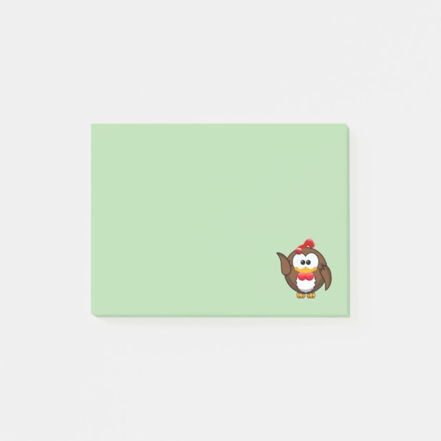 rooster owl post-it notes (Front)