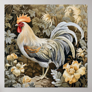 Rooster Painting  Poster