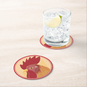 Rooster Paper Coaster