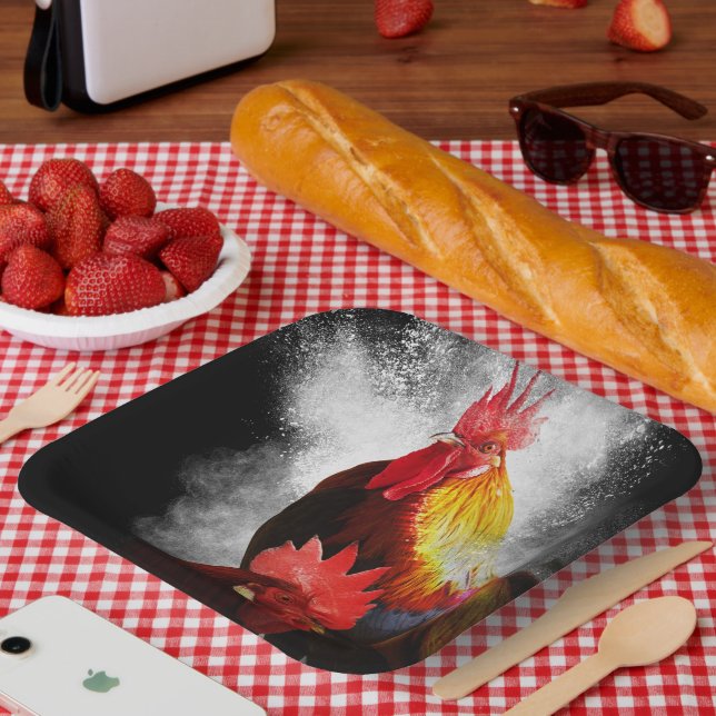 Rooster Paper Plate (Picnic)