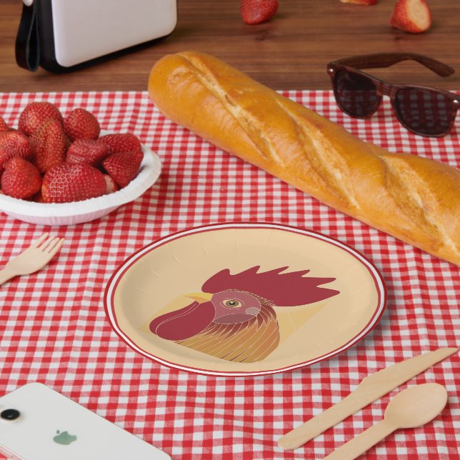 Rooster Paper Plate (Picnic)