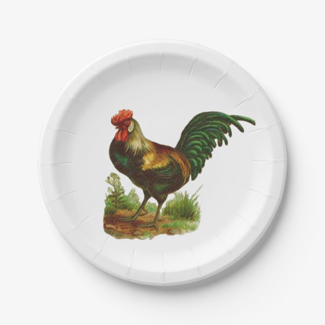 Rooster Paper Plate (Front)