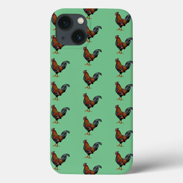 Rooster Pattern - Case-Mate Barely There Apple iPh iPhone Case (Back)