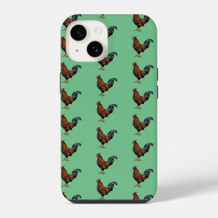 Rooster Pattern - Case-Mate Barely There Apple iPh iPhone 14 Case