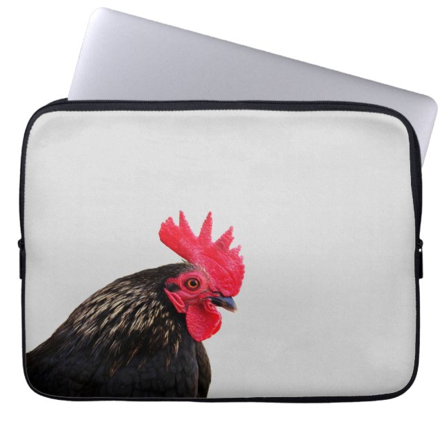 Rooster Portrait Laptop Sleeve (Front)