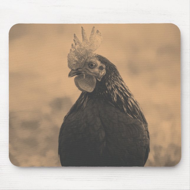 Rooster Portrait Mouse Mat (Front)