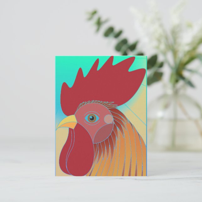 Rooster Postcard (Standing Front)
