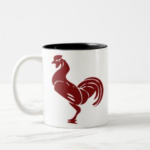 Rooster Poultry Chicken Animal Farm Bird Two-Tone Coffee Mug